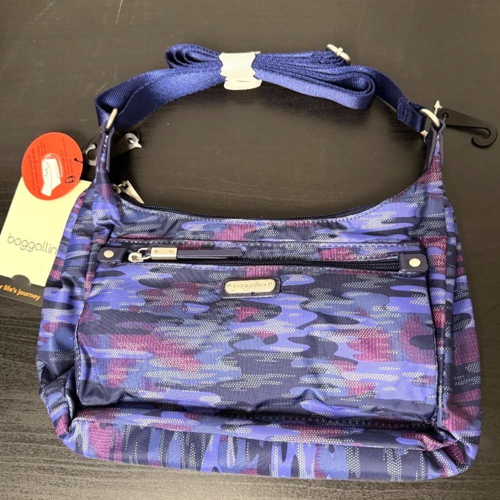 Baggallini Women's Out and About Bagg with RFID Phone Wristlet - Moonlight Camo